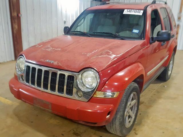 1J4GK58KX5W517235 - 2005 JEEP LIBERTY LI RED photo 2