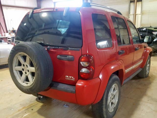 1J4GK58KX5W517235 - 2005 JEEP LIBERTY LI RED photo 4