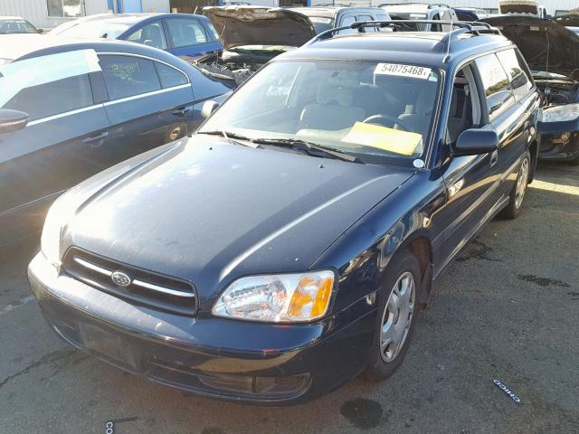 4S3BH635817308330 - 2001 SUBARU LEGACY L BLUE photo 2