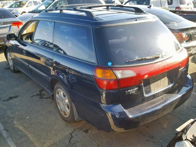 4S3BH635817308330 - 2001 SUBARU LEGACY L BLUE photo 3