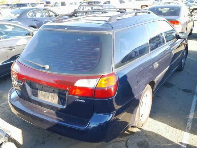 4S3BH635817308330 - 2001 SUBARU LEGACY L BLUE photo 4