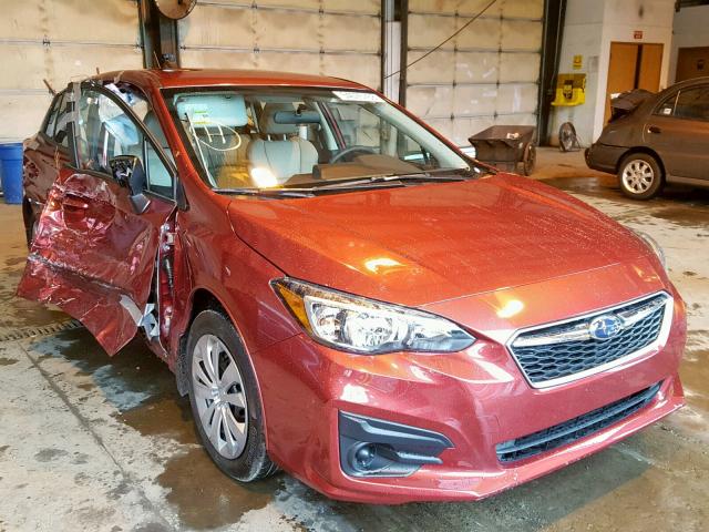 4S3GTAA69J3745540 - 2018 SUBARU IMPREZA RED photo 1