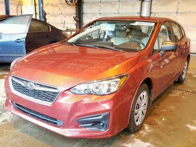 4S3GTAA69J3745540 - 2018 SUBARU IMPREZA RED photo 2