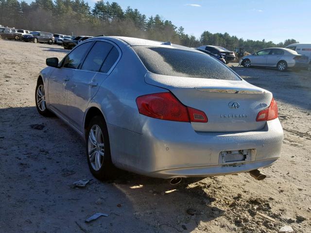 JN1CV6AR2CM971886 - 2012 INFINITI G37 SILVER photo 3