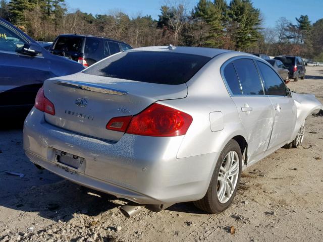 JN1CV6AR2CM971886 - 2012 INFINITI G37 SILVER photo 4