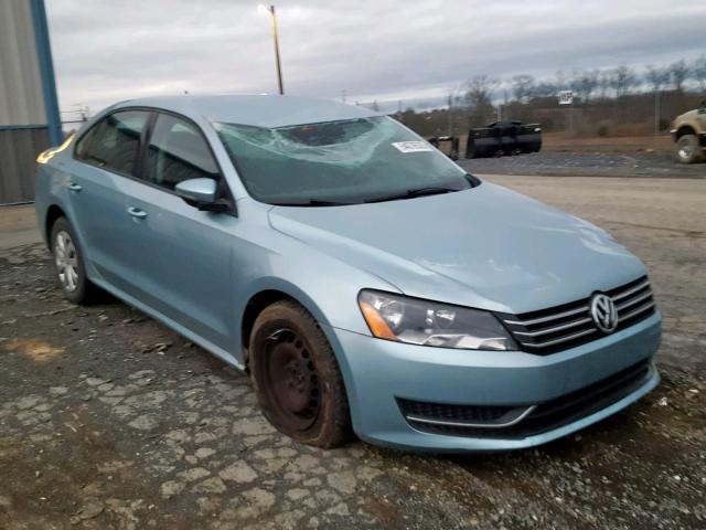 1VWAP7A34CC059554 - 2012 VOLKSWAGEN PASSAT S BLUE photo 1