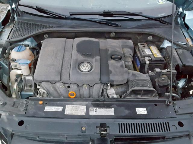 1VWAP7A34CC059554 - 2012 VOLKSWAGEN PASSAT S BLUE photo 7