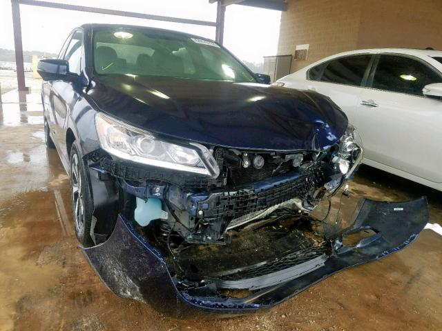 1HGCR2F75HA055599 - 2017 HONDA ACCORD EX BLUE photo 1