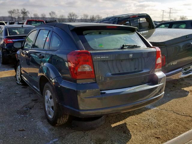 1B3HB28B27D309391 - 2007 DODGE CALIBER BLUE photo 3