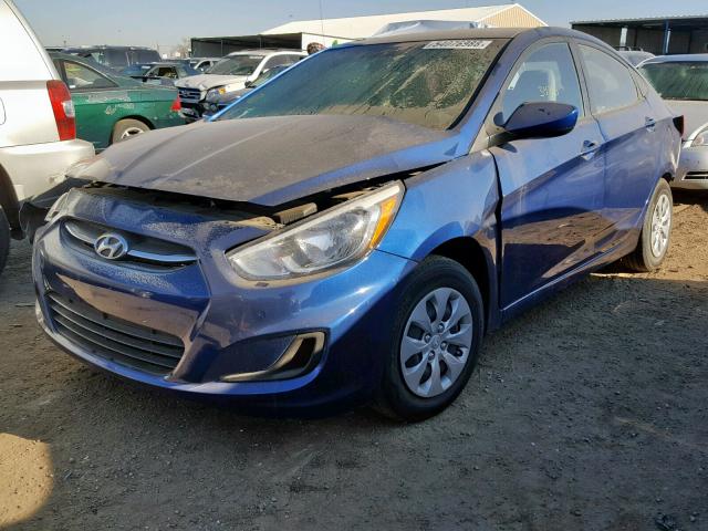 KMHCT4AE2HU274855 - 2017 HYUNDAI ACCENT SE BLUE photo 2