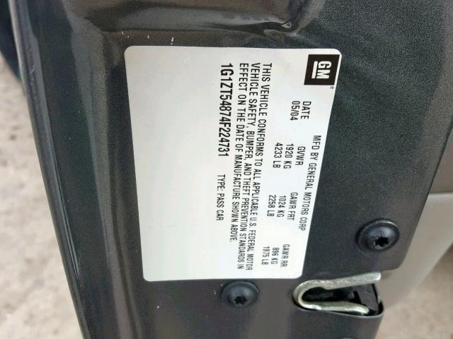 1G1ZT54874F224731 - 2004 CHEVROLET MALIBU LS GRAY photo 10