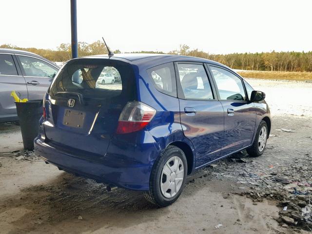 JHMGE8H31DC032472 - 2013 HONDA FIT BLUE photo 4