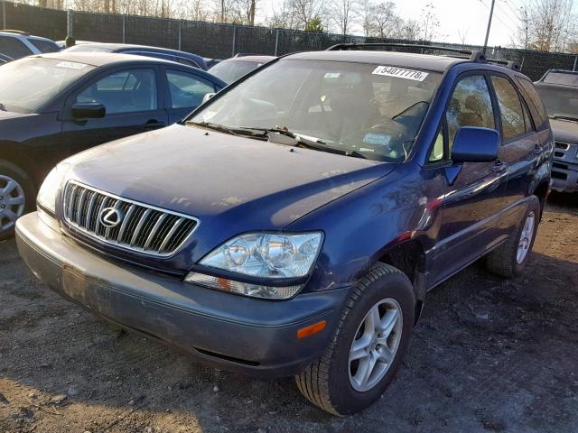 JTJGF10UX10088057 - 2001 LEXUS RX 300 BLUE photo 2