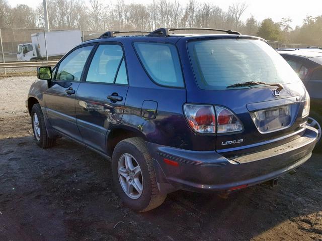 JTJGF10UX10088057 - 2001 LEXUS RX 300 BLUE photo 3