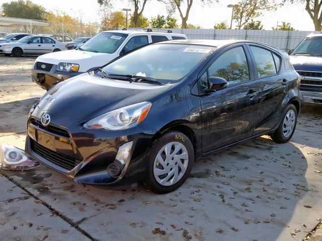 JTDKDTB36F1579066 - 2015 TOYOTA PRIUS C BLACK photo 2