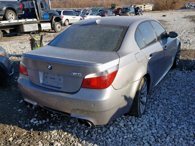 WBSNB93556B582212 - 2006 BMW M5 SILVER photo 4