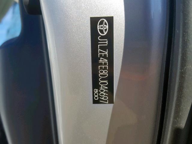 JTLZE4FE8DJ046697 - 2013 TOYOTA SCION XB ვერცხლისფერი ფოტო 10