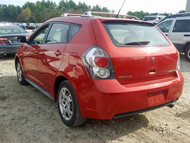 5Y2SM67059Z452637 - 2009 PONTIAC VIBE RED photo 3