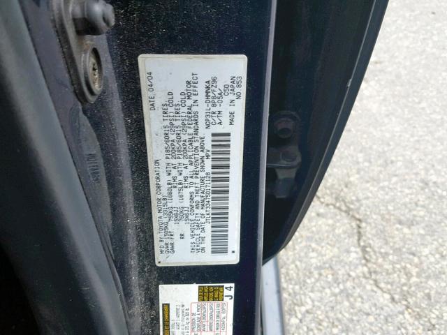 JTLKT334750171128 - 2005 TOYOTA SCION XB Көк фото 10