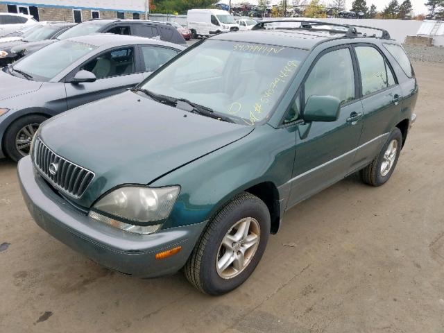 JT6HF10U8X0028107 - 1999 LEXUS RX 300 GREEN photo 2