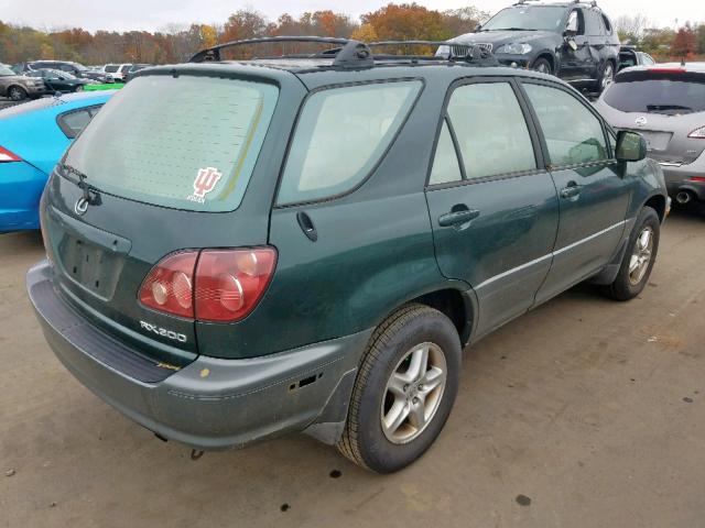 JT6HF10U8X0028107 - 1999 LEXUS RX 300 GREEN photo 4