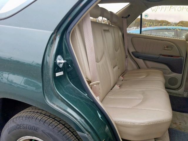 JT6HF10U8X0028107 - 1999 LEXUS RX 300 GREEN photo 6