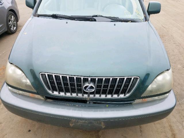 JT6HF10U8X0028107 - 1999 LEXUS RX 300 GREEN photo 7