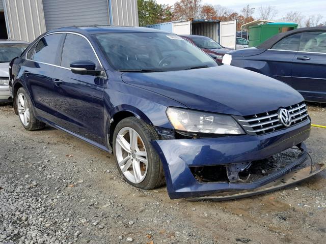 1VWBV7A32FC053055 - 2015 VOLKSWAGEN PASSAT SE BLUE photo 1