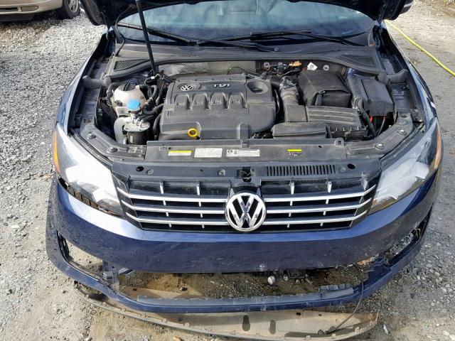 1VWBV7A32FC053055 - 2015 VOLKSWAGEN PASSAT SE BLUE photo 7