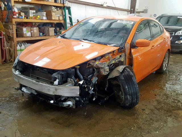 1C3CDFBA0DD315541 - 2013 DODGE DART SXT ORANGE photo 2