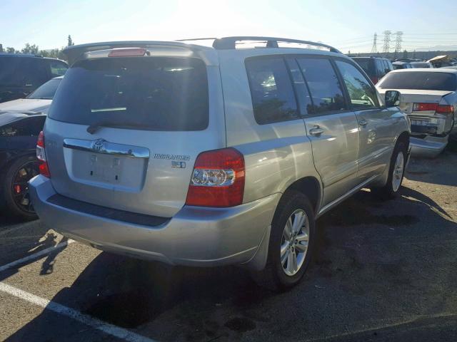 JTEGW21A770018694 - 2007 TOYOTA HIGHLANDER SILVER photo 4