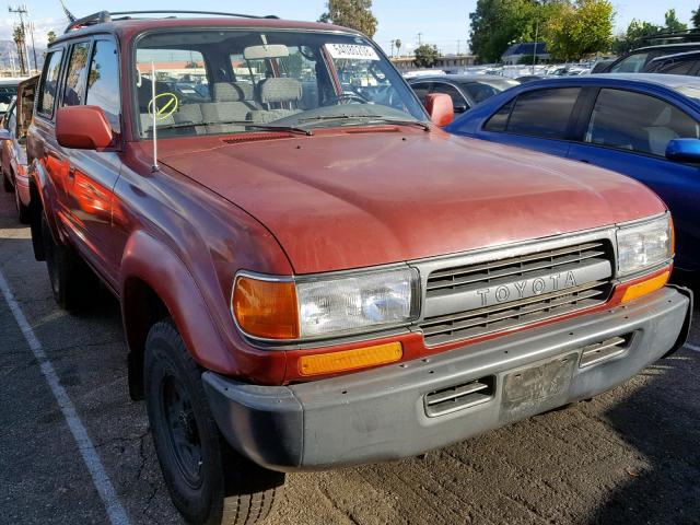 JT3FJ80WXM0006828 - 1991 TOYOTA LAND CRUIS RED photo 1