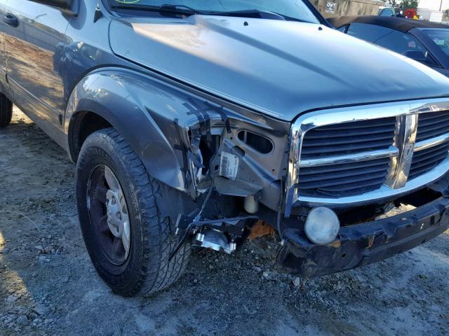 1D4HD48NX5F565975 - 2005 DODGE DURANGO SL GRAY photo 9