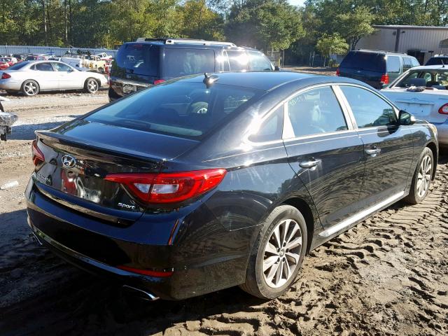 5NPE34AFXFH080376 - 2015 HYUNDAI SONATA SPO BLACK photo 4