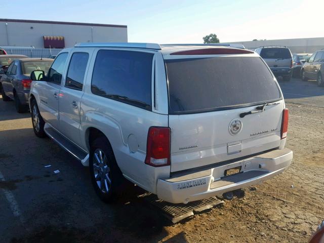 3GYFK66N54G303619 - 2004 CADILLAC ESCALADE E WHITE photo 3