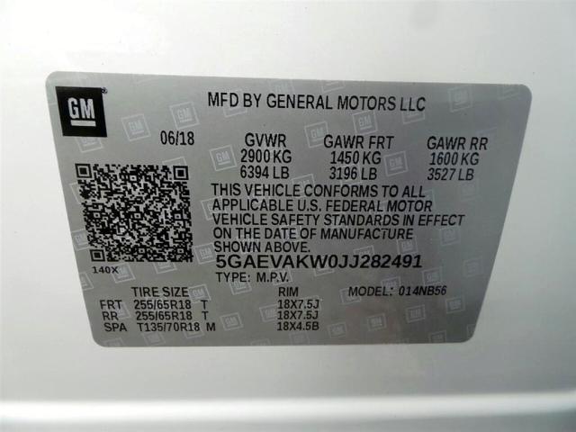 5GAEVAKW0JJ282491 - 2018 BUICK ENCLAVE ES WHITE photo 6