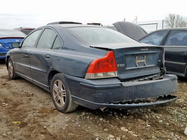 YV1RS592962554793 - 2006 VOLVO S60 2.5T BLUE photo 3