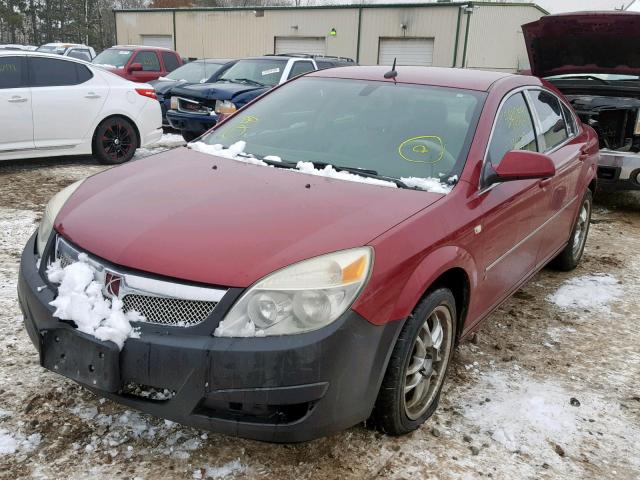 1G8ZS57NX7F185496 - 2007 SATURN AURA XE RED photo 2