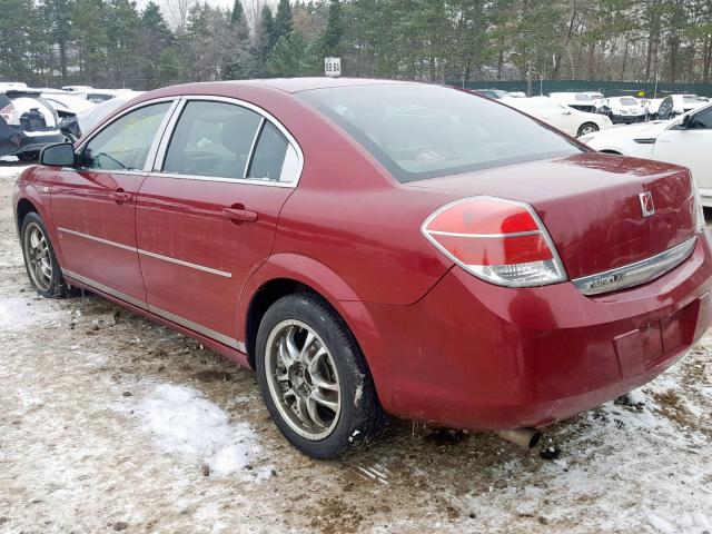 1G8ZS57NX7F185496 - 2007 SATURN AURA XE RED photo 3