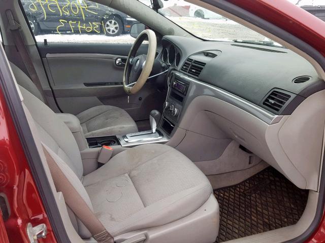 1G8ZS57NX7F185496 - 2007 SATURN AURA XE RED photo 5