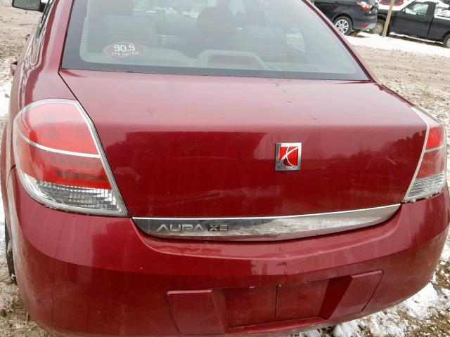 1G8ZS57NX7F185496 - 2007 SATURN AURA XE RED photo 9