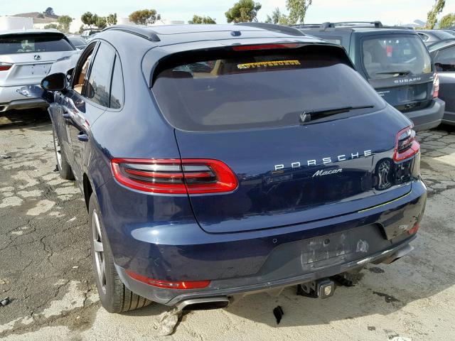 WP1AA2A51HLB02696 - 2017 PORSCHE MACAN BLUE photo 3