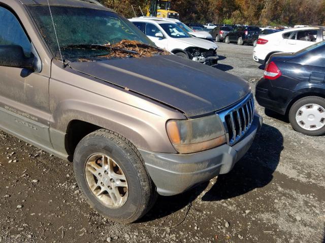 1J4GW48N82C209745 - 2002 JEEP GRAND CHER GRAY photo 9