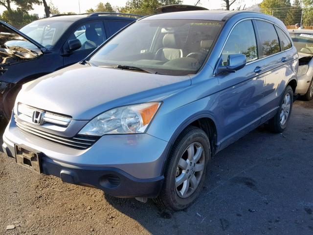 JHLRE487X7C004523 - 2007 HONDA CR-V EXL BLUE photo 2