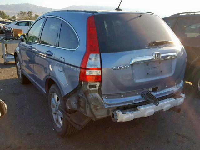 JHLRE487X7C004523 - 2007 HONDA CR-V EXL BLUE photo 3