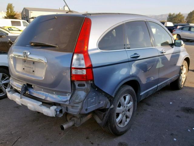 JHLRE487X7C004523 - 2007 HONDA CR-V EXL BLUE photo 4