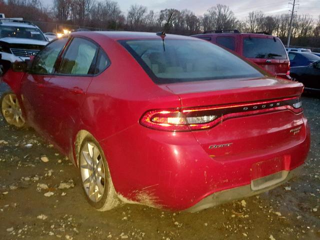 1C3CDFBH1DD641541 - 2013 DODGE DART SXT RED photo 3