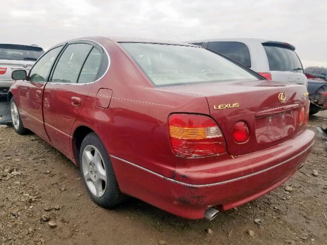 JT8BD68S8W0027542 - 1998 LEXUS GS 300 RED photo 3