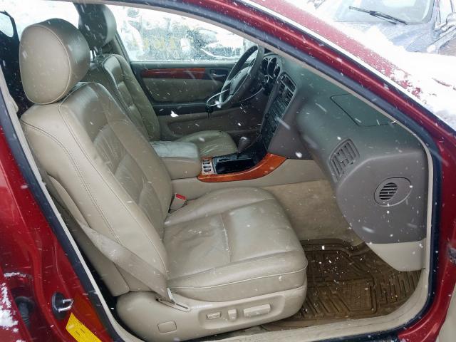 JT8BD68S8W0027542 - 1998 LEXUS GS 300 RED photo 5