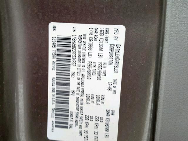 1A8HW58237F534257 - 2007 CHRYSLER ASPEN LIMI 米色 照片 10